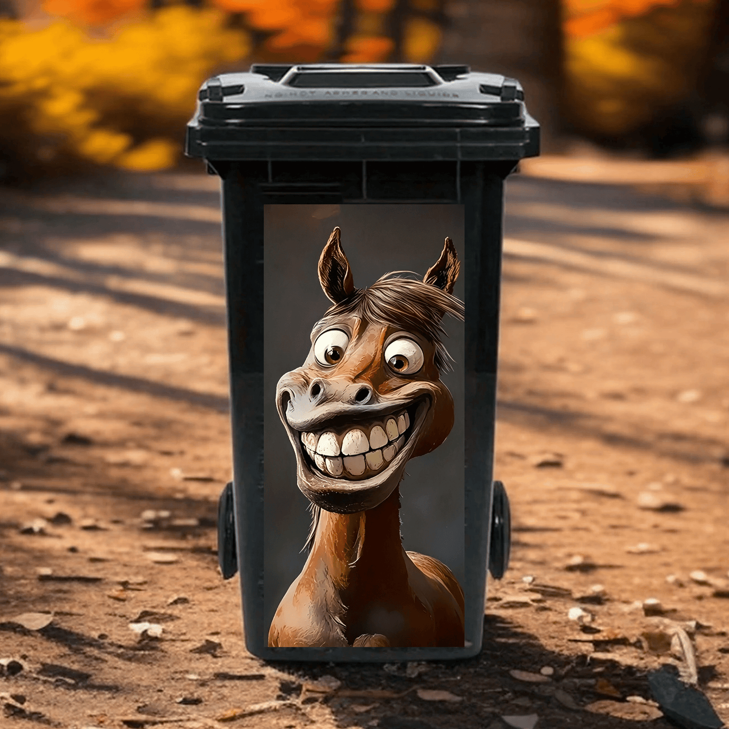 Creative Trash Can Sticker with Colourful Cartoon✨