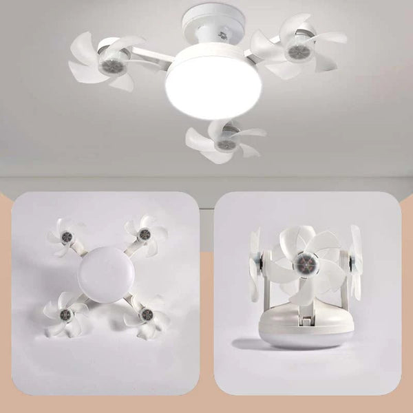 2‐in‐1 Silent LED Fan with Remote Control, Energy‐Saving Cooling & Lighting Combo for Home Bedroom