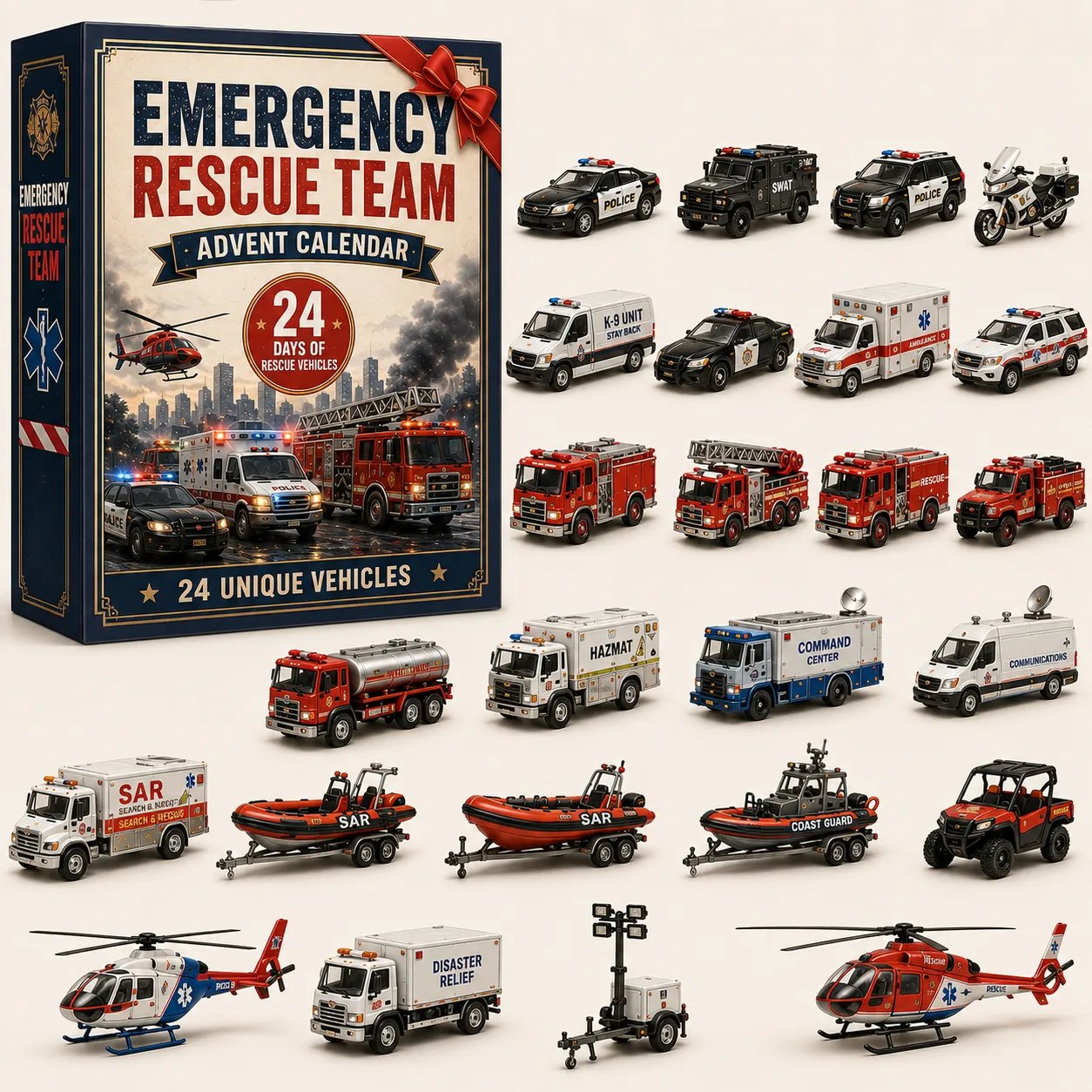 🚜Build the Fleet Collection 24-Day Vehicle Advent Calendar Series | ✨A New Adventure Every Morning