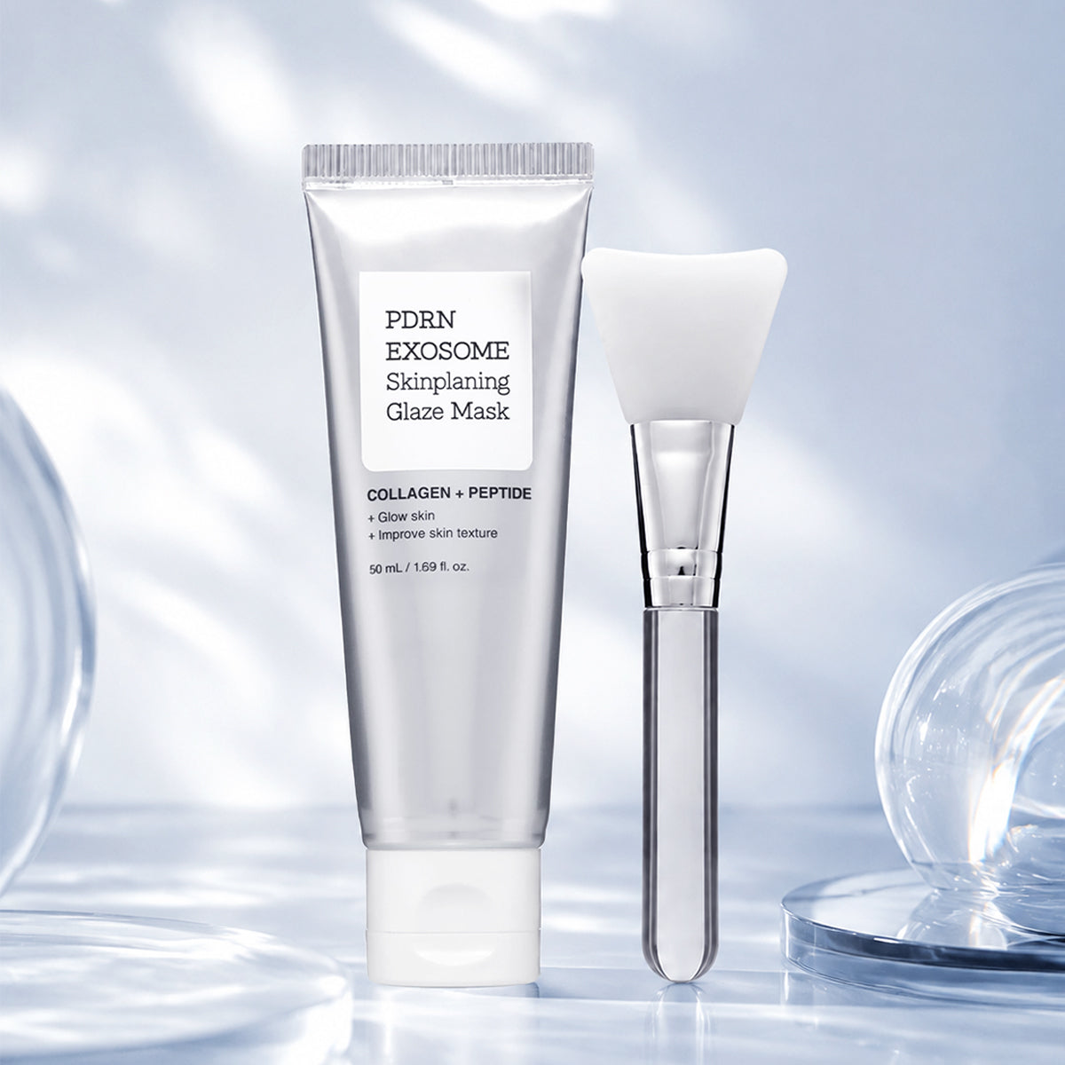 PDRN-Exosome Skinplaning Glaze Mask  with Silicone Brush