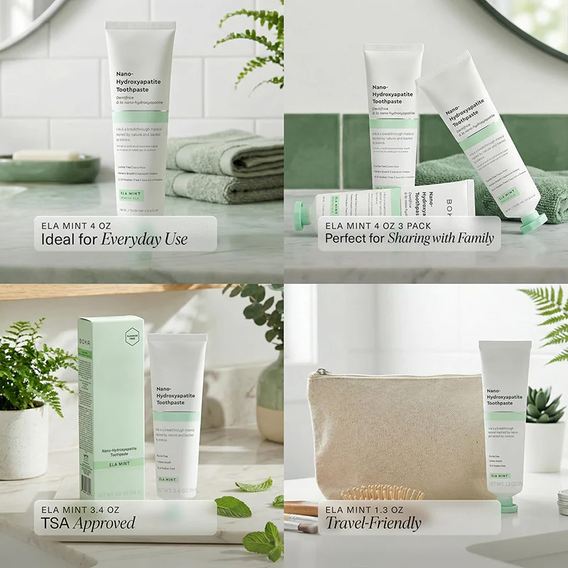 Nano-Hydroxyapatite Toothpaste, Fluoride Free Toothpaste, Appropriate for Sensitive Teeth🦷