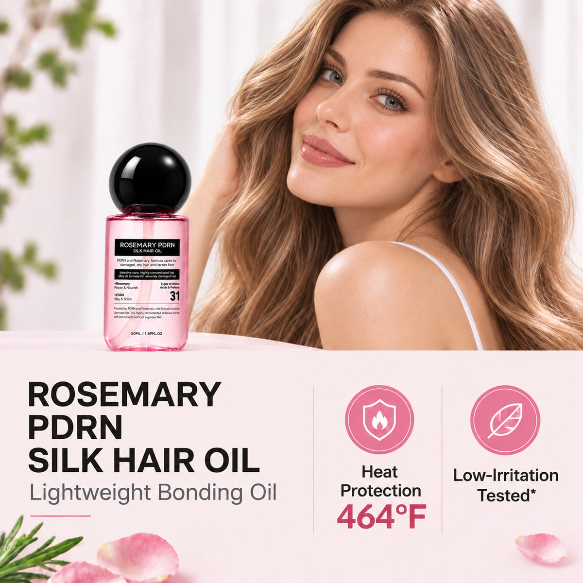 Korean Rosemary PDRN Silk Hair Oil