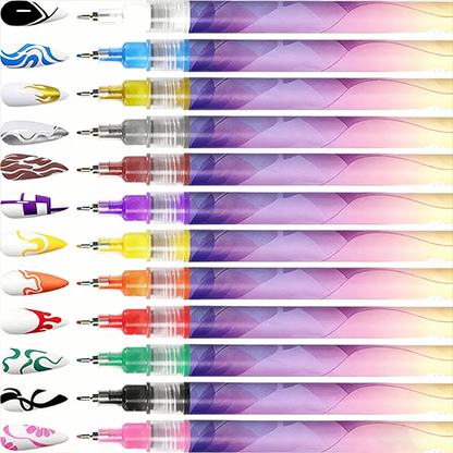 🔥Last Day Discount 49% Off🎨12 Colors Nail Art Pens Set