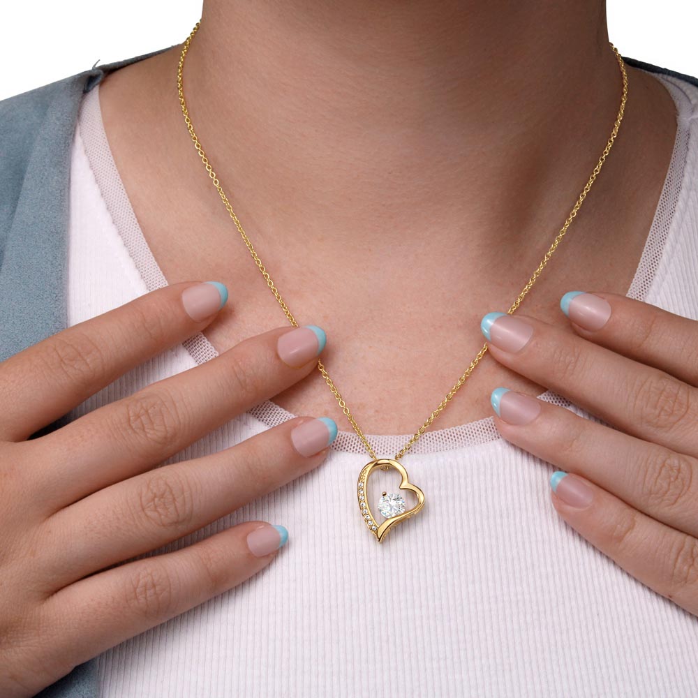 To My Mom - I Love You Heart Necklace