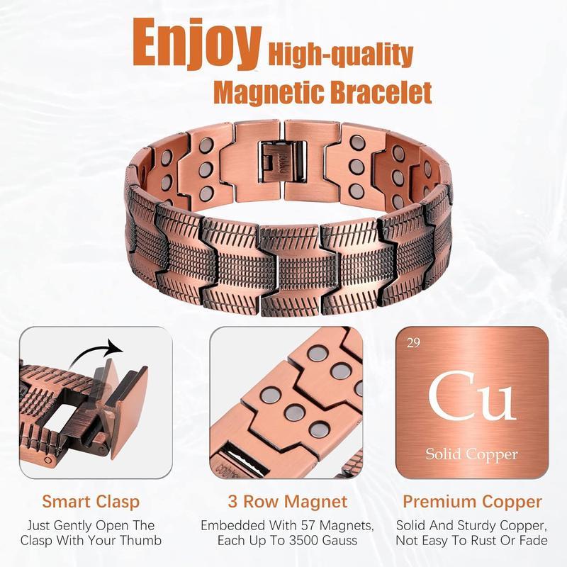 Copper magnetic bracelet——Relieve fatigue
