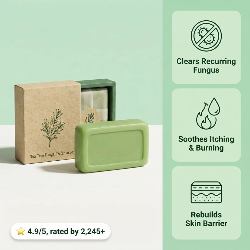Tea Tree Antifungal Bar – Clears Fungal Infection and Skin Balance from the Root