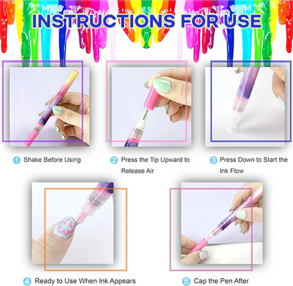 🔥Last Day Discount 49% Off🎨12 Colors Nail Art Pens Set