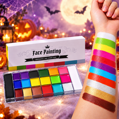 🎃Halloween Early Sale🎨 20-Color Face & Body Oil Paint Palette