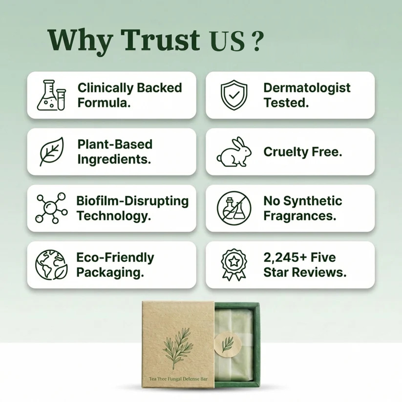 Tea Tree Antifungal Bar – Clears Fungal Infection and Skin Balance from the Root