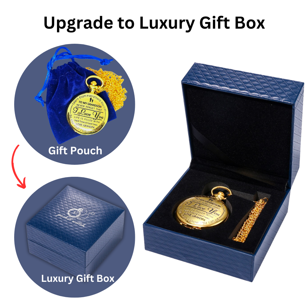 To Grandson / From Grandpa - Luxury Vintage Pocket Watch Gift