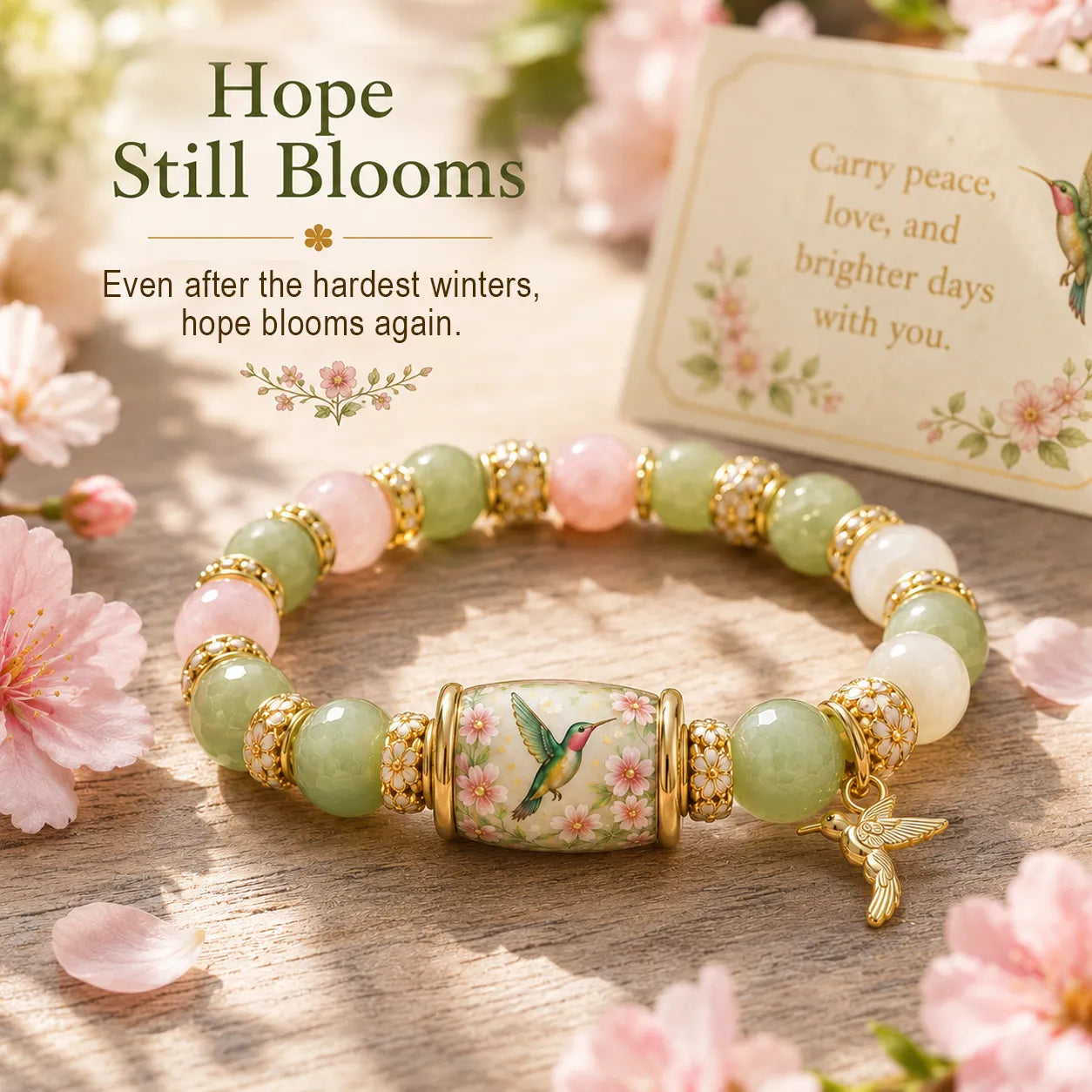🌿 Love, Peace & Spring Blessings 💖 | 2026 Limited Edition Bracelet - With Gift Box - 10 In Stock