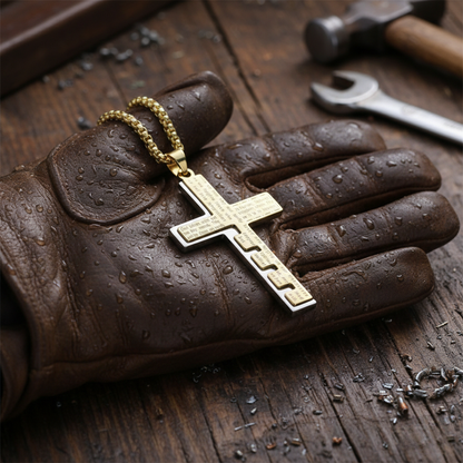 The Lord's Prayer Cross Necklace A Quiet Reminder That You Are Never Alone