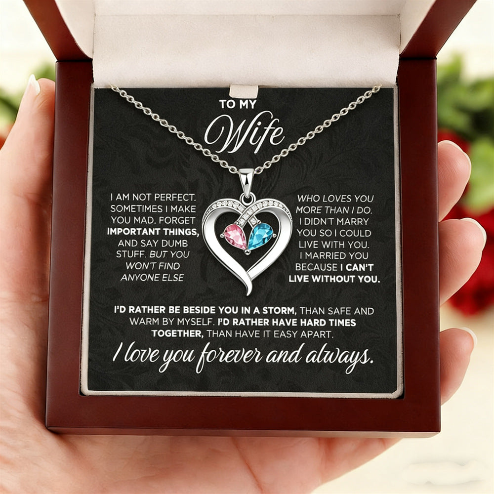Always Yours – Birthstone Heart Necklace