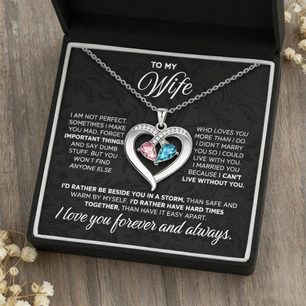 Always Yours – Birthstone Heart Necklace