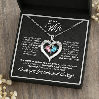 Always Yours – Birthstone Heart Necklace