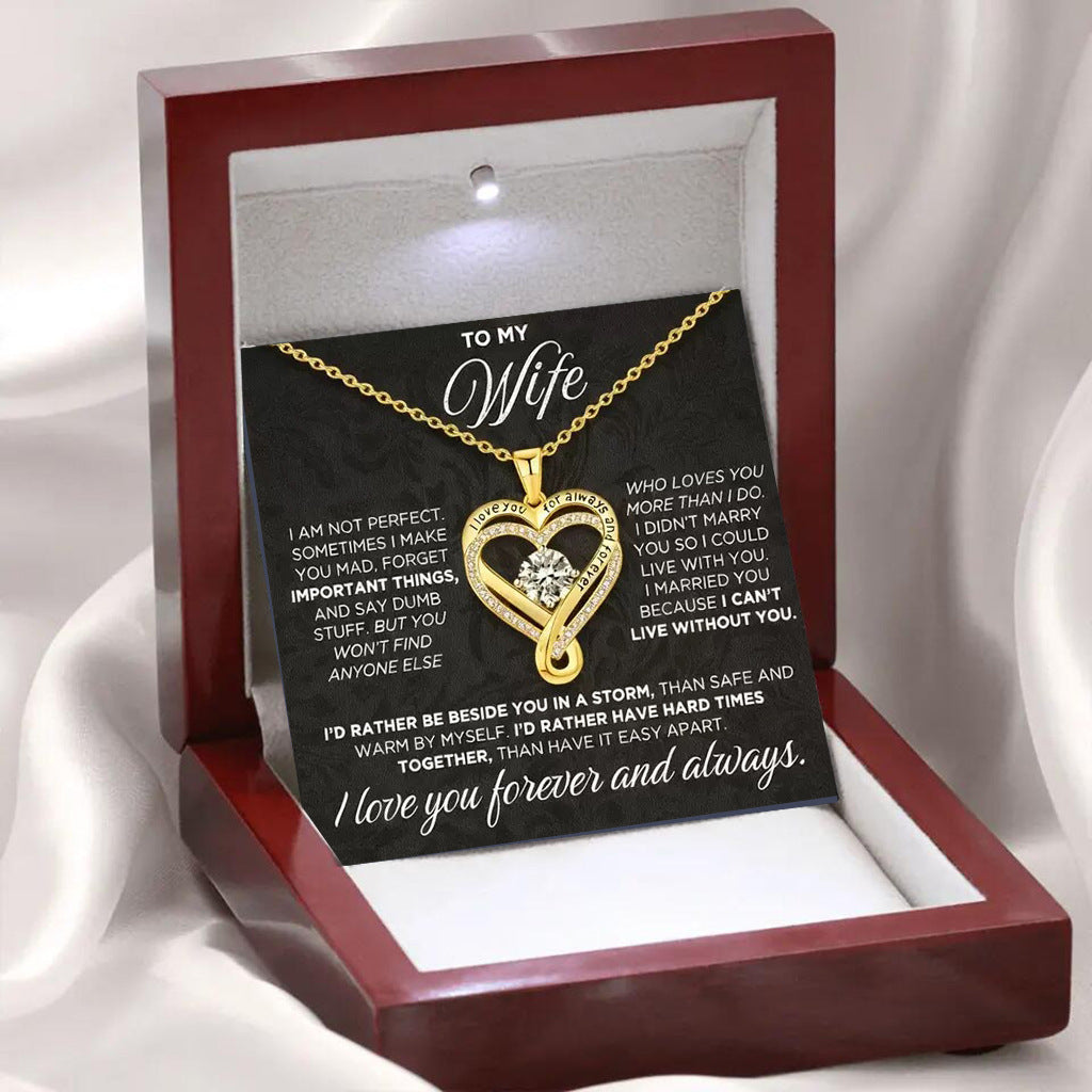 "To My Wife" Forever & Always Heart Necklace