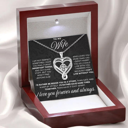 "To My Wife" Forever & Always Heart Necklace