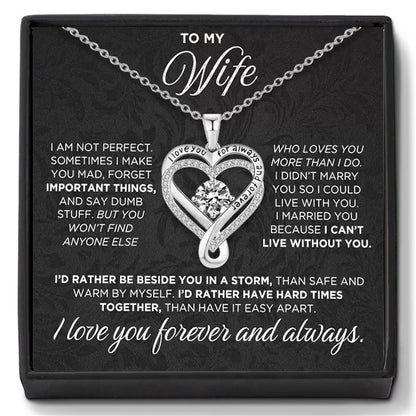 "To My Wife" Forever & Always Heart Necklace