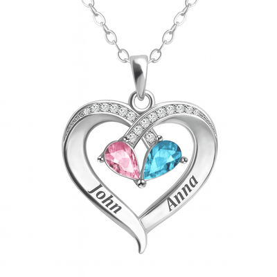 Always Yours – Birthstone Heart Necklace
