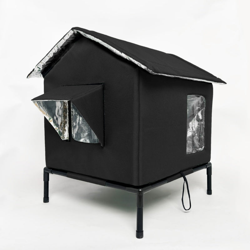 🐱 LIMITED-TIME 50% OFF! ✨ All-Weather Elevated Outdoor Cat House – Waterproof, Thermal Lining, Foldable 11