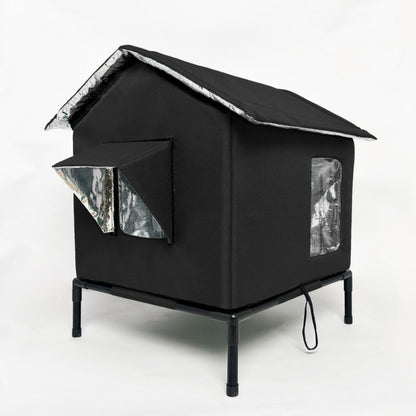 🐱 LIMITED-TIME 50% OFF! ✨ All-Weather Elevated Outdoor Cat House – Waterproof, Thermal Lining, Foldable 11
