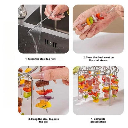 Stainless Steel Air Fryer Skewer Rack
