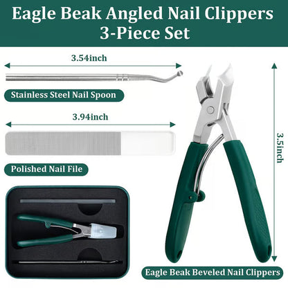 Premium 3-Piece Eagle Beak Nail Clipper Set