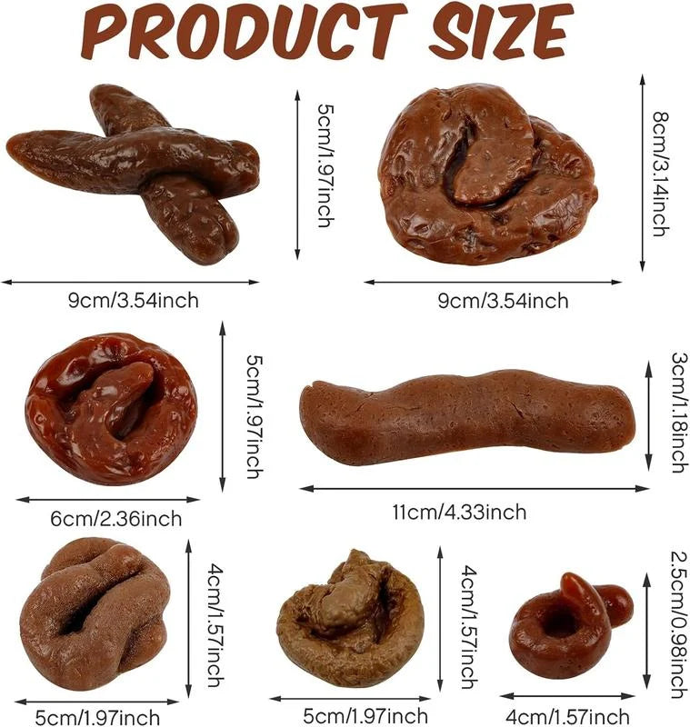 😂7 Pcs Fake Poop, Realistic Prank Poop🥳
