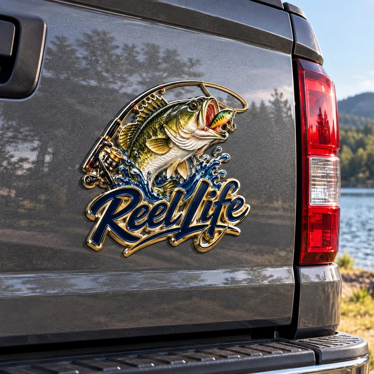 🎣Reel Life Bass Fishing Car Emblem