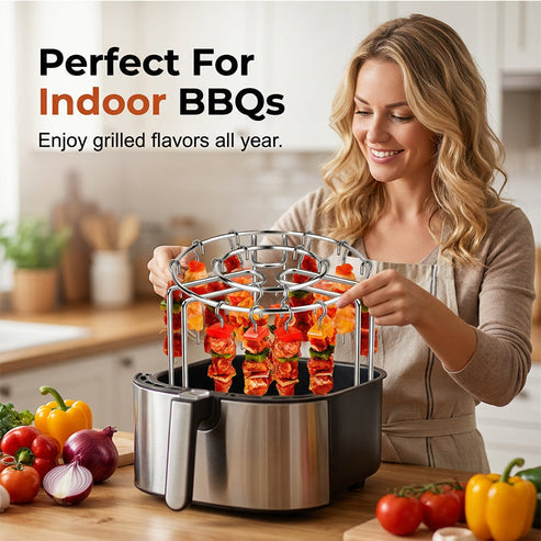 Stainless Steel Air Fryer Skewer Rack
