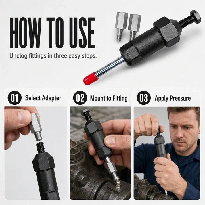 Valuethese Heavy Duty Grease Fitting Cleaner Unclog Tool